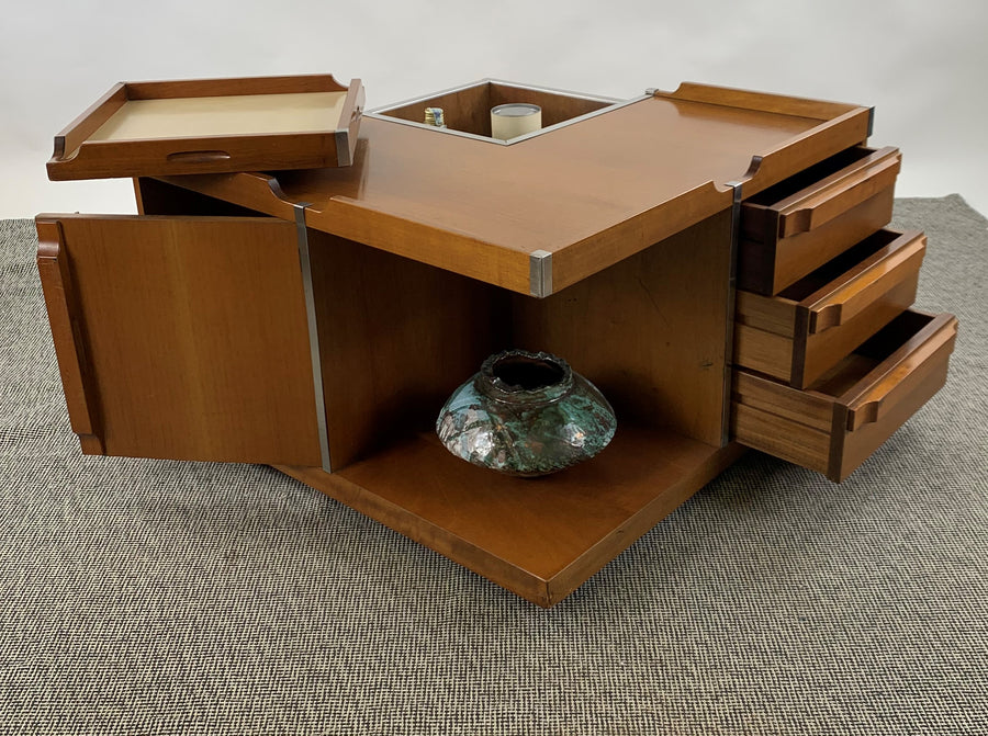 COCKTAIL TABLE - TAVOLINO DA COCKTAIL CAFFE SU RUOTE - MID CENTURY