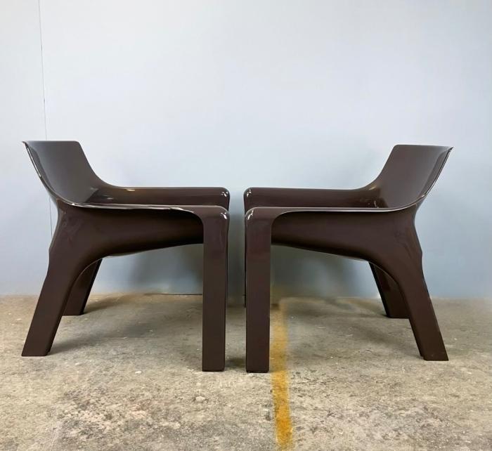 Coppia poltrone VICARIO Artemide / Vico Magistretti — fotografia 4