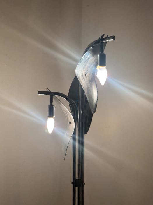 Lampada da terra in acciaio - Anni 70 — fotografia 5