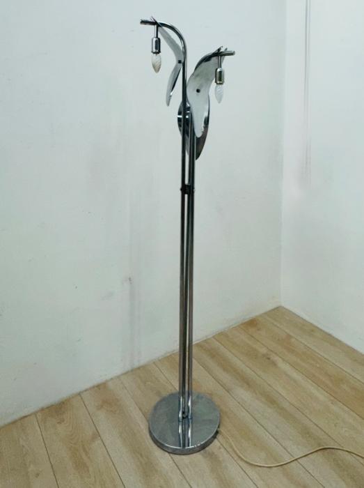 Lampada da terra in acciaio - Anni 70 — fotografia 3