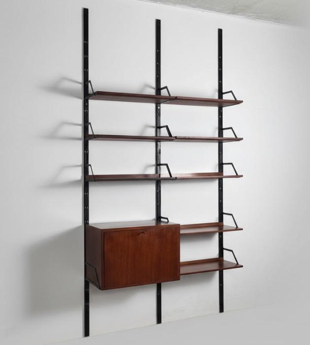 Libreria modulare da parete. Italia - Midcentury