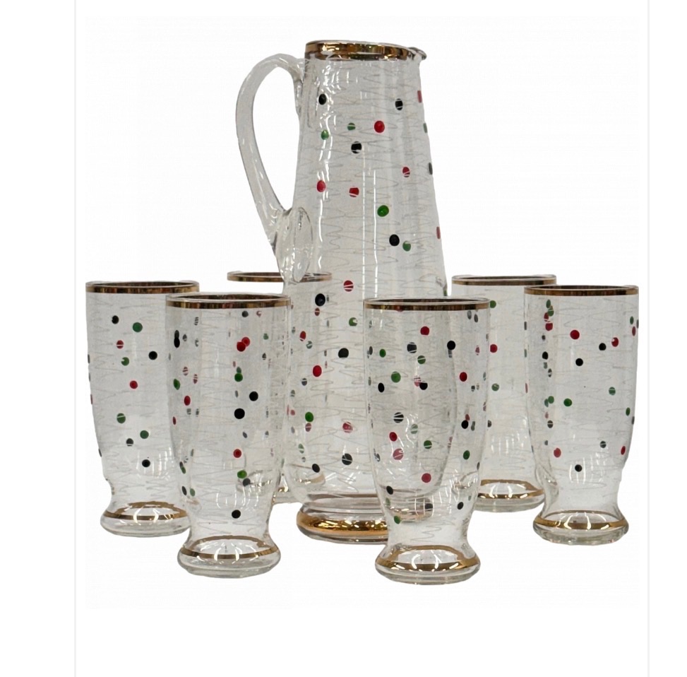 Set da tavola 6 bicchieri con Caraffa
