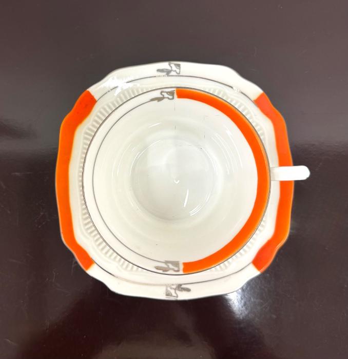 Set di 4 tazze da caffè ceramica Revelli Laveno inizi 900 — fotografia 4