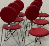 Sedie Design Rach Finazzi in ecopelle e Metallo | Modernariato 1990