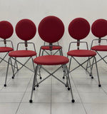 Sedie Design Rach Finazzi in ecopelle e Metallo | Modernariato 1990