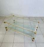TAVOLINO PIERRE VANDEL - PLEXIGLASS VETRO E METALLO  ANNI 1970 PARIGI